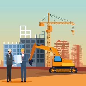 建筑工程師卡通